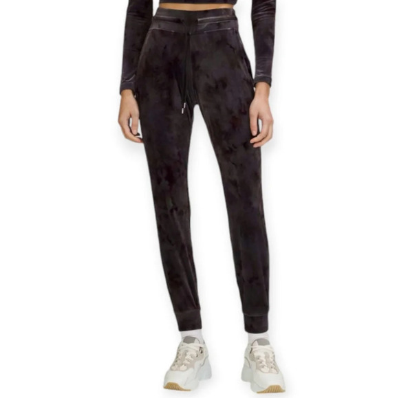 Lululemon High-Rise Velour Joggers Ready to Crush Gray Purple Size 4 - Picture 1 of 16